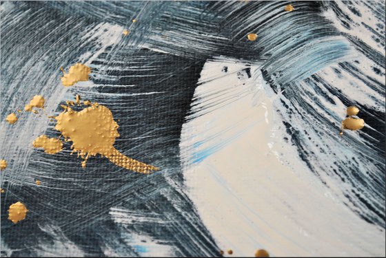 Waterworld  - Abstract Art - Acrylic Painting - Canvas Art - Framed Painting - Abstract Sea Painting - Ready to Hang
