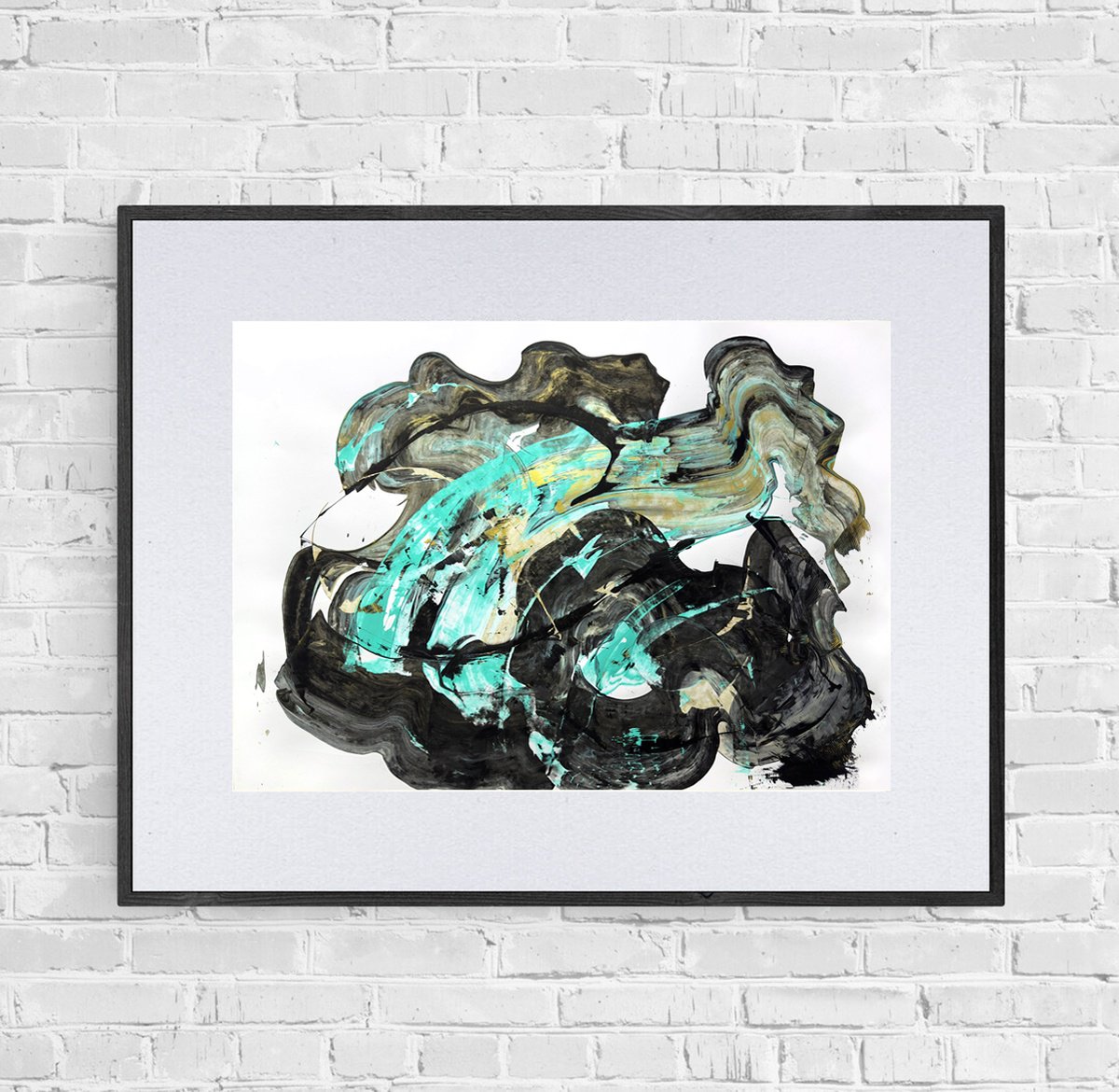 Organic Abstract Acrylic Painting By Anatoliy Menkiv, 33 X 24, #82 Metaphysics Series, Original Artwork