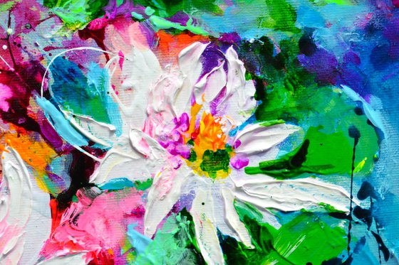 White Water Lilies on the Pond