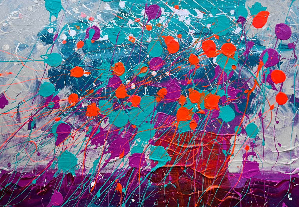 Winter Flowers Abstract painting by Andrii Kovalyk