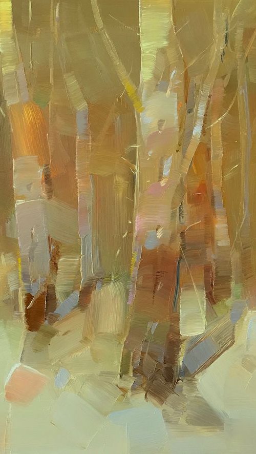 Trees, Original oil painting, Handmade artwork, One of a kind by Vahe Yeremyan