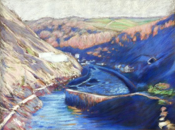 Boscastle, Cornwall in pastels