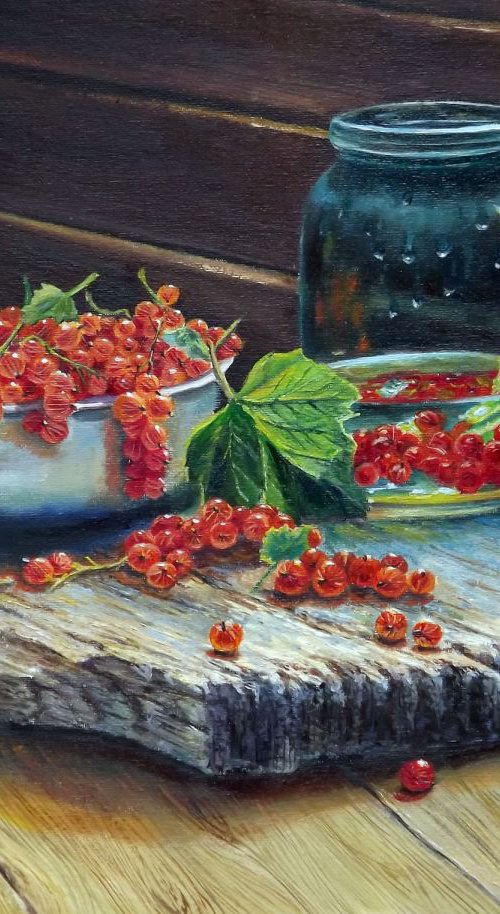 Still Life with Red Currants by Oleg Riabchuk