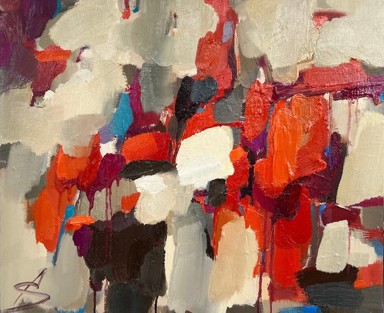 BRIGHT MOMENT 7/Oil painting