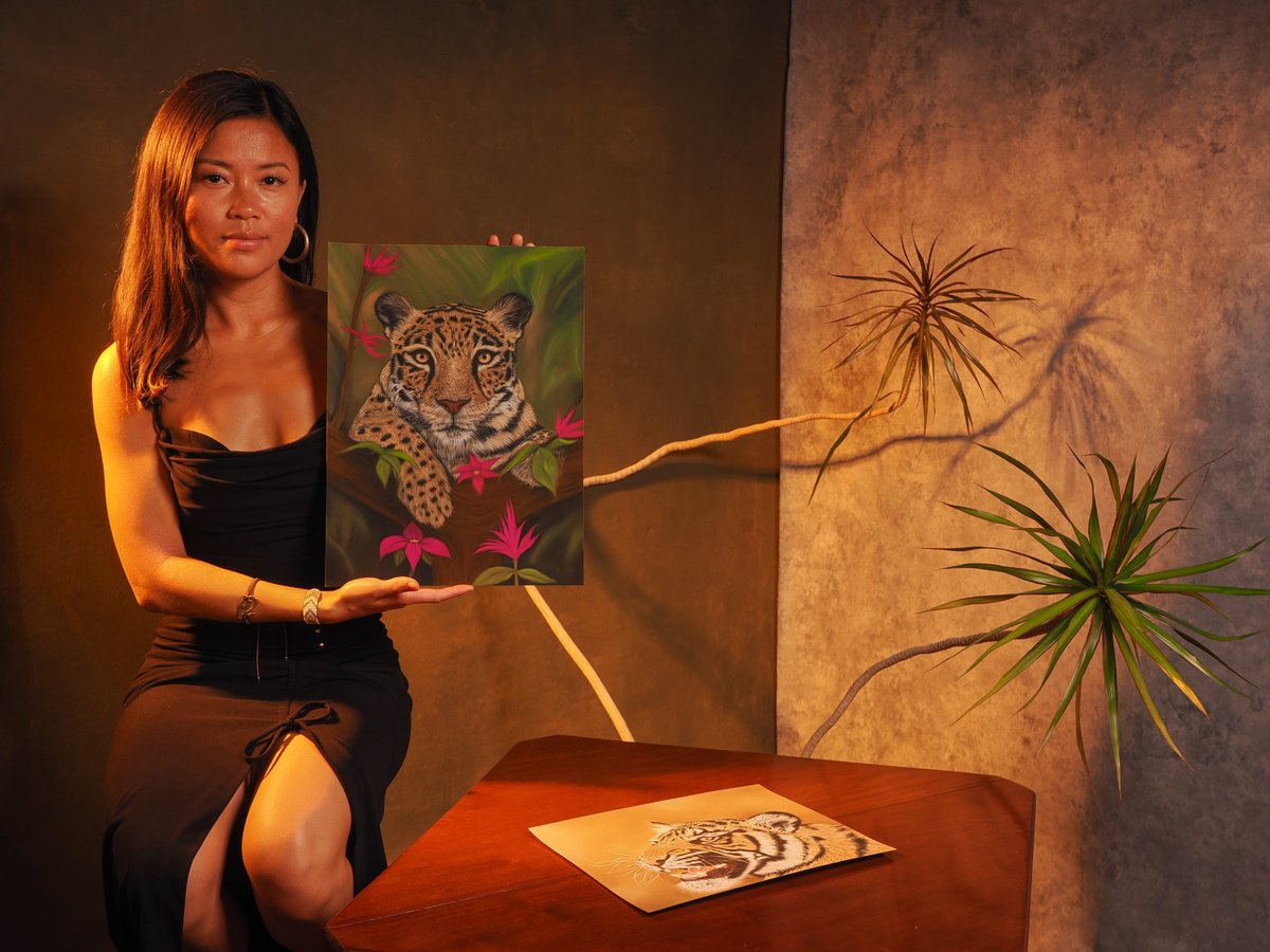 Photorealistic Animal Pastel Drawing By Maria Tran, 12 X 16", Energia, Original Artwork