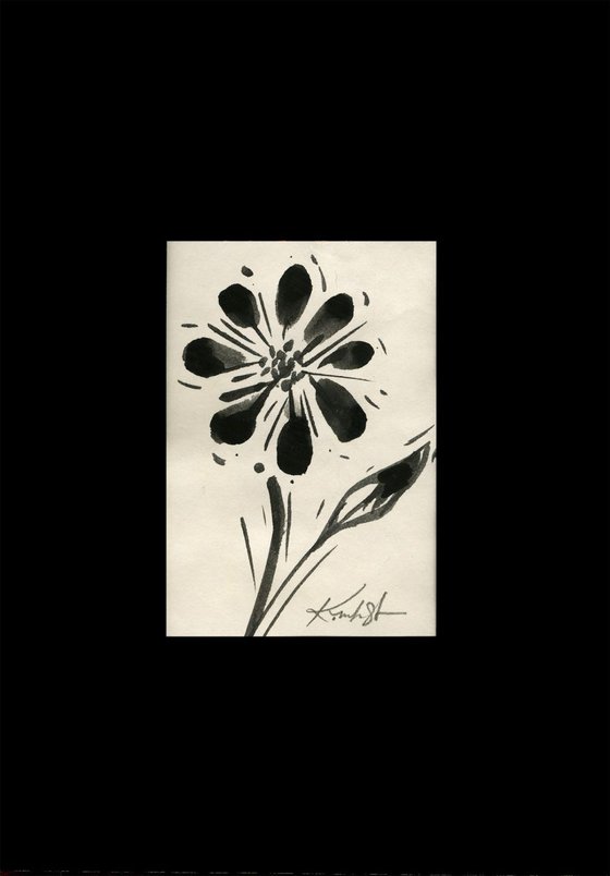Funky Flower - Watercolor by Kathy Morton Stanion