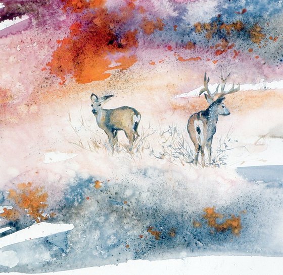 Deer in the fall