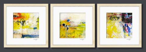 Luminous Joy Collection 2 - 3 Framed Paintings by Kathy Morton Stanion