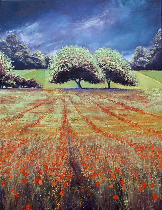 2 Trees June Poppy Fields