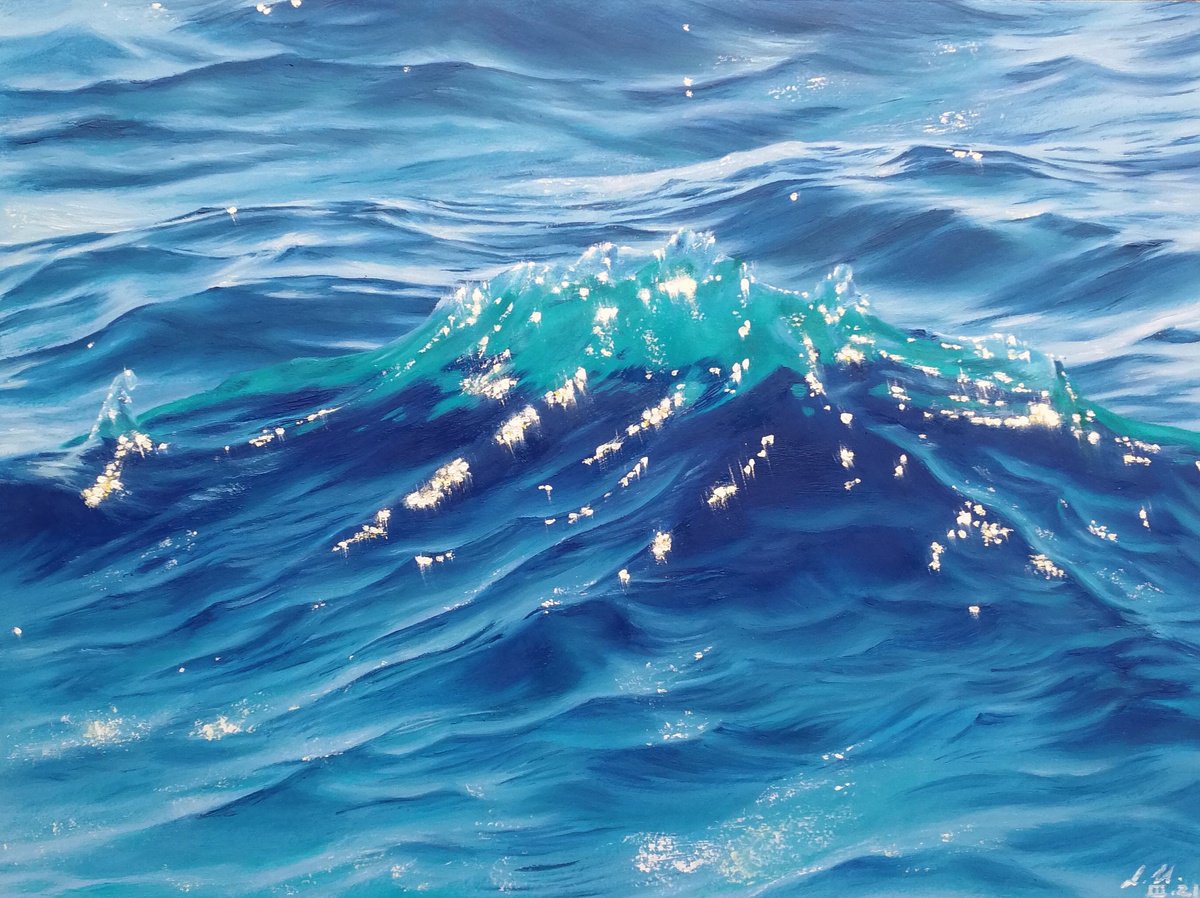 Photorealistic Landscape Oil Painting By Alina Hubarenko, 16 X 12, Mont Bleu, Original Artwork