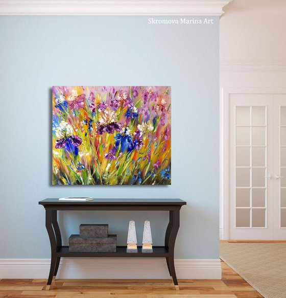 MESSENGERS OF BRIGHTNESS - Irises. Rainbow flower. Juicy colors. Flower meadow. Summer. Good mood. 3d flowers. Texture.