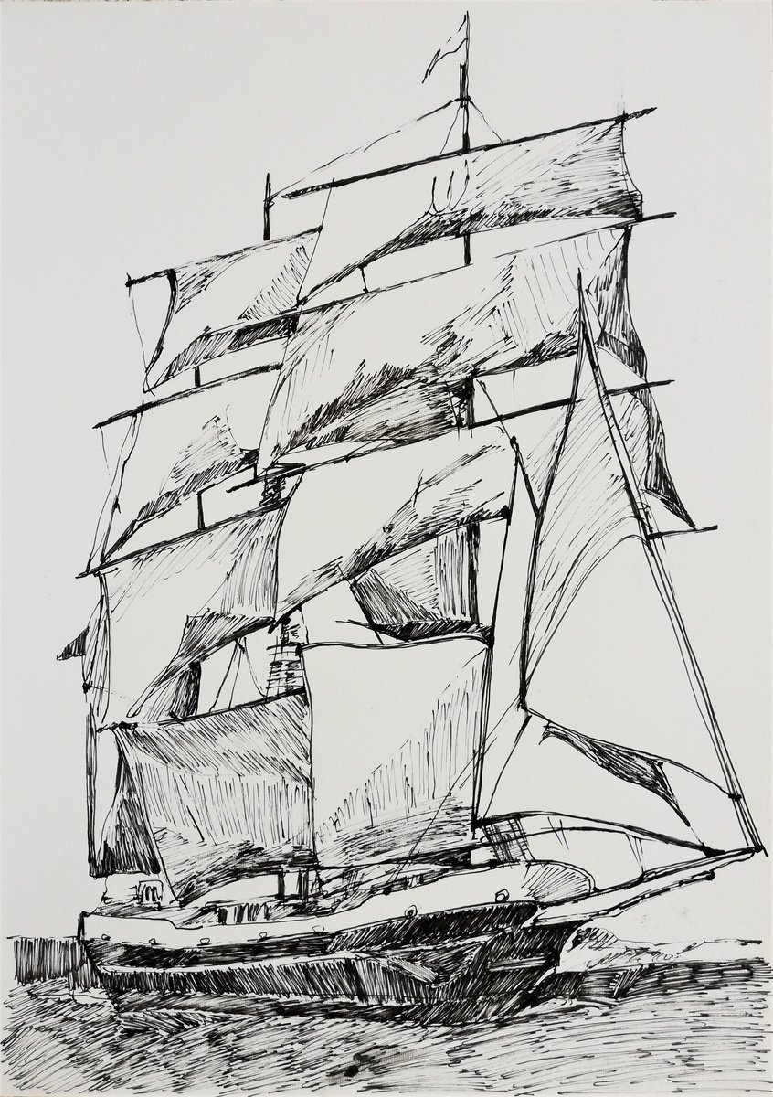 Impressionistic Ink Drawing , Sincerity By Jelena Djokic, 14 X 20, Artwork For Sale On Artfinder