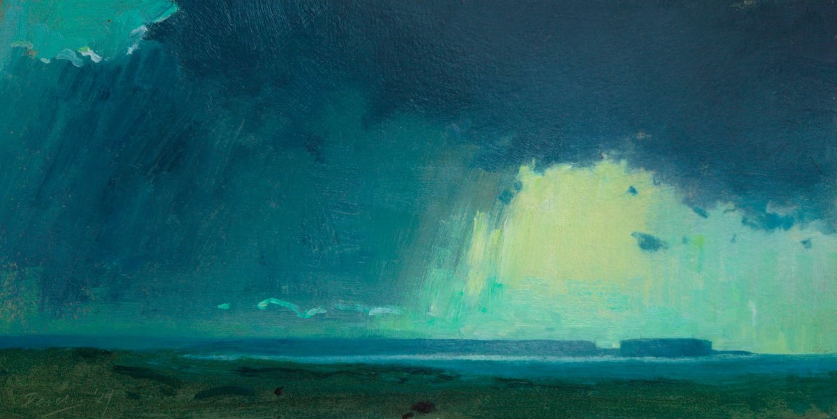 Impressionistic Landscape Oil Painting By Ayna Paisley, 12 X 6, Discovery Of Chaos, Original Artwork