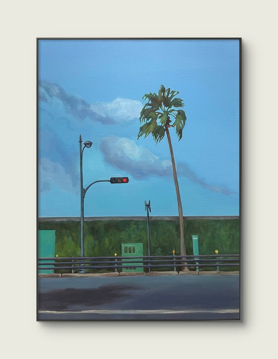 Palm and traffic light
