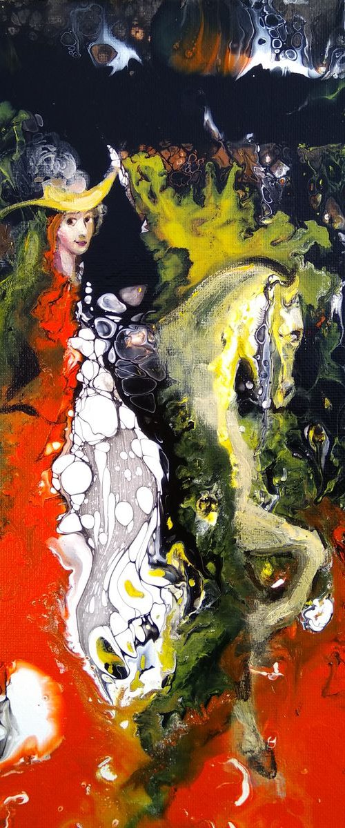 The Lady on her horse by HELINDA (Olga Müller)