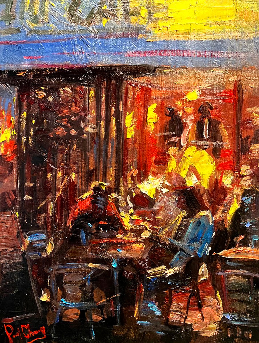 Cafe Chat After Work by Paul Cheng