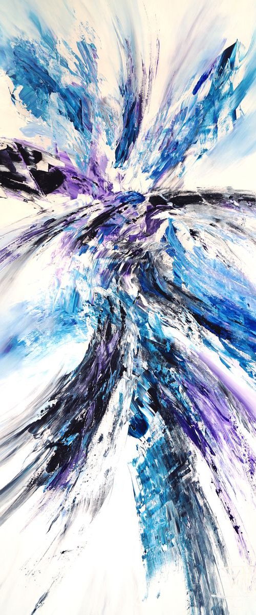 Violet And Blue Abstraction...L 1 by Peter Nottrott