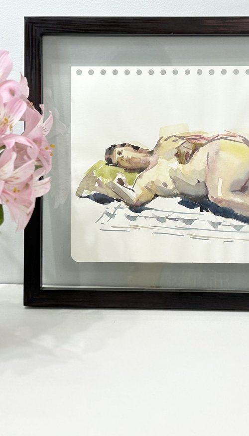 Sketch of nude model by Olha Retunska