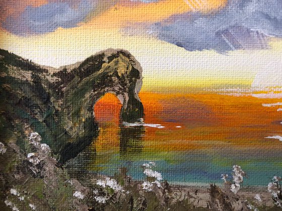 Durdle Door seen from the Cliff Top