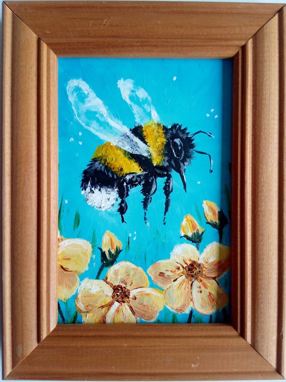 Bumblebee and Flowers