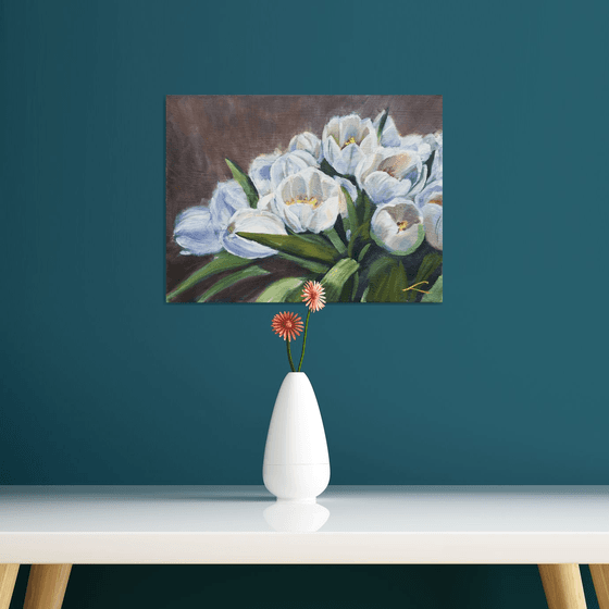 White tulips