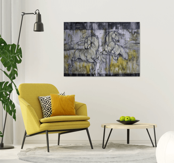 Carousel of Rain and Sun. Horses