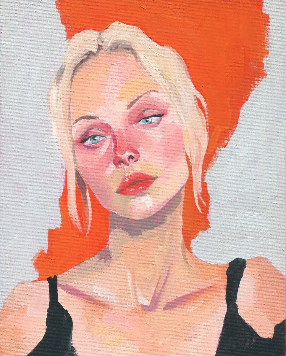 Impressionistic Portrait Oil Painting By Oleksii Iakurin, 8 X 10", A Thousand Stories 7, Original Artwork