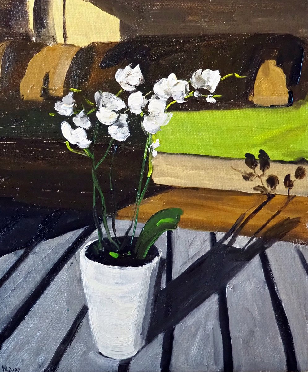 Impressionistic Botanical Oil Painting By Yuanyuan Liu, 15 X 18", Summer Flowers, Original Artwork