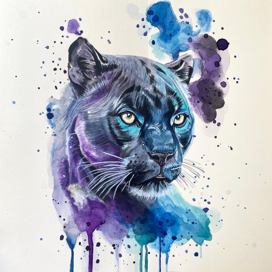 Colourful Jaguar Painting