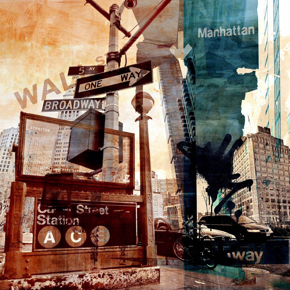Abstract Cityscapes Photograph By Sven Pfrommer, 39 X 39", Wallstreet Vi, Original Artwork