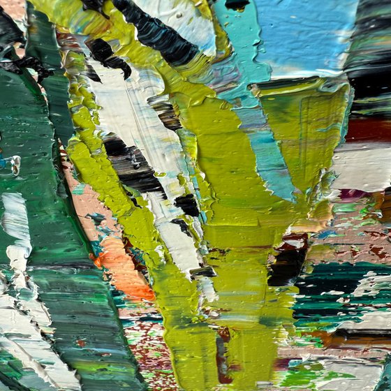 Whisper of the birch grove. Triptych