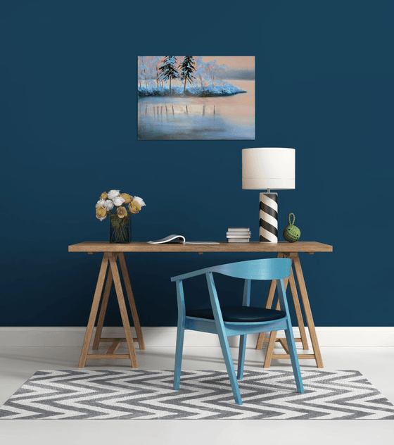 Silent Reflection: The Winter Blue