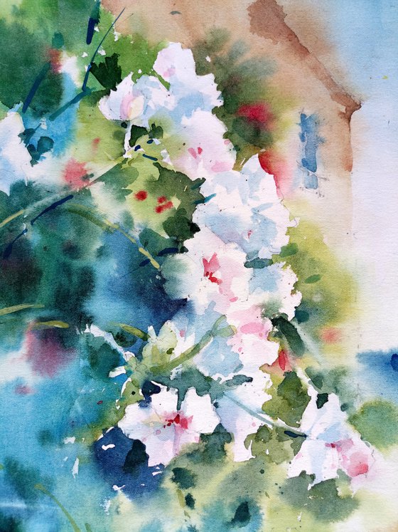 "Shades of Summer. June" Original watercolor painting