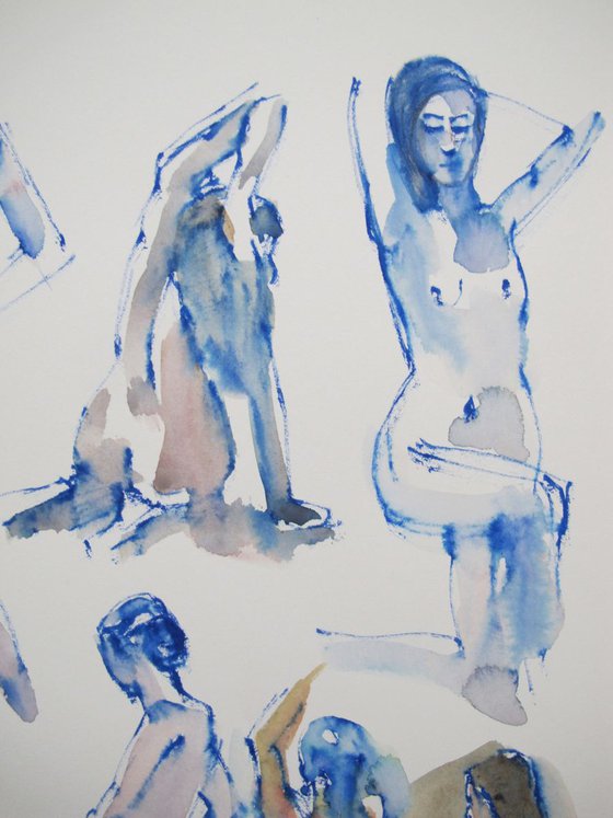 female nude in various poses