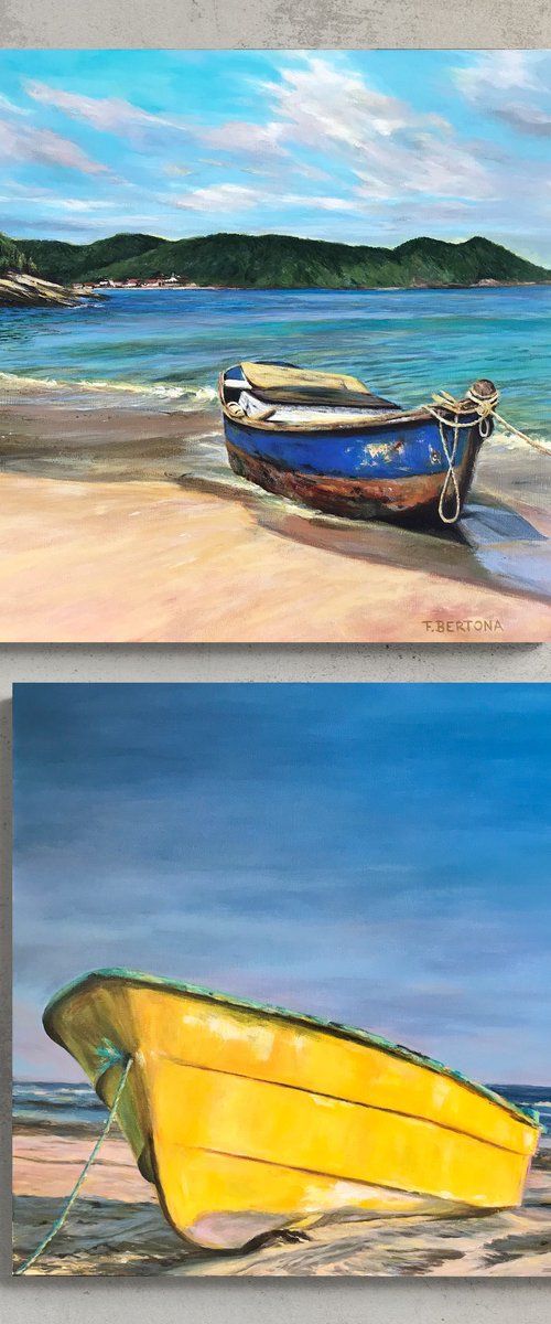 Summer Escape (Set of 2 Paintings) by Fabian Bertona