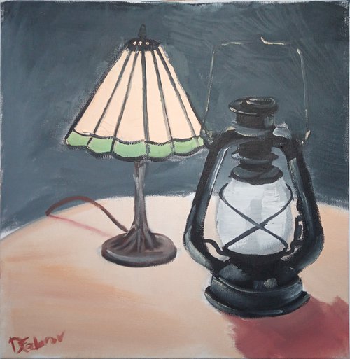 Two lamps, still life by Dmitry Fedorov
