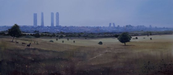 MADRID DESDE EL PARDO. LARGE PAINTING.