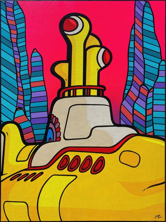 Yellow Submarine on Pink