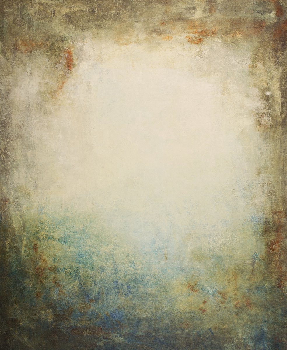 Blue Field 210214, minimalist abstract earth tones by Don Bishop