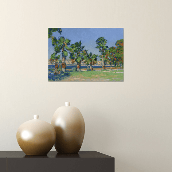 Palm trees on the beach