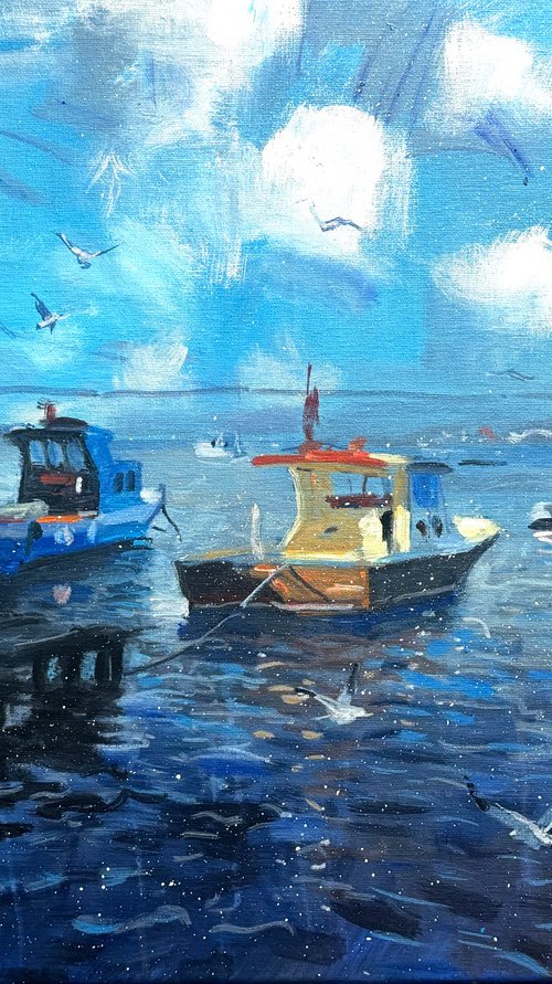 Harbor in Morning Light by Paul Cheng