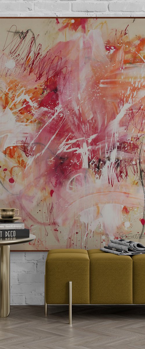 CRIMSON SCRIBBLES (PROCESS OVER PLAN) by Daniela Schweinsberg