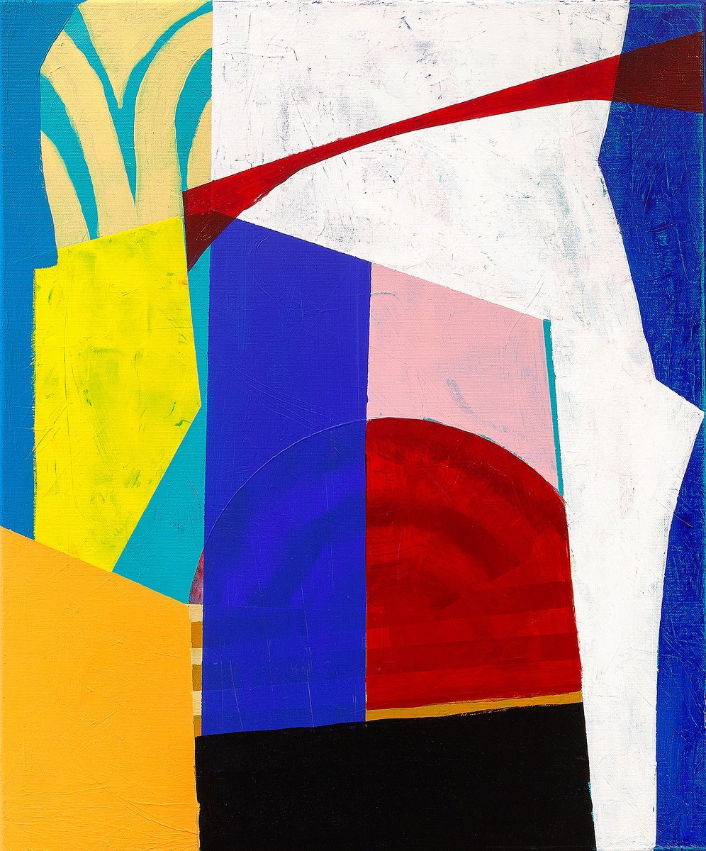 Geometric Abstract Acrylic Painting By Tommy Lennartsson, 20 X 24", #002, Original Artwork