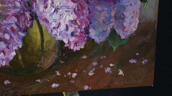 The Bouquet of Aromatic Lilacs - Lilacs painting