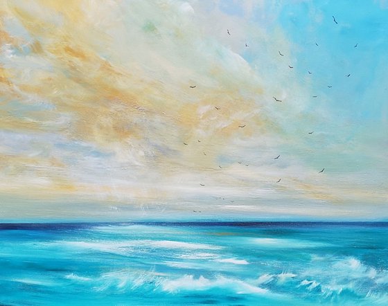 Large Seascape - Follow Your Heart - Cornwall, Art