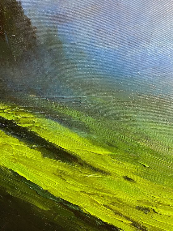 "Near the hill"100cm x70 cm,2023