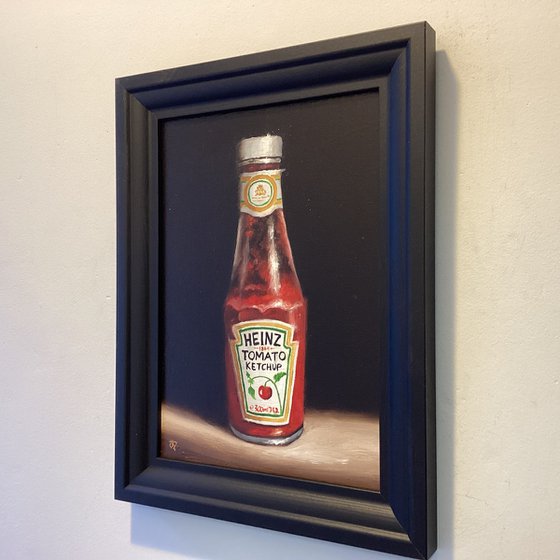 Tomato ketchup still life