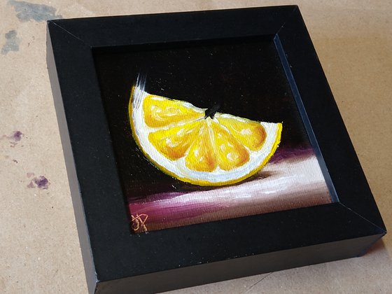 Little lemon  slice  still life
