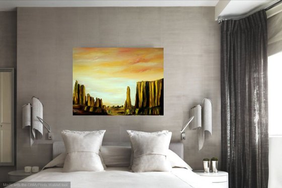 Golden Desert; large deep canvas