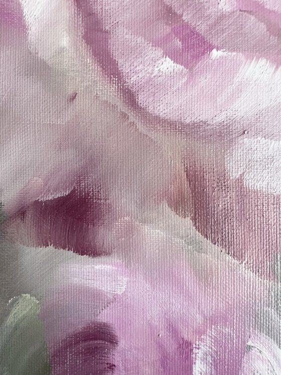 Pink flower in a frame